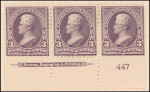3c purple Jackson strip of three