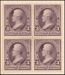 3c purple Jackson block of four