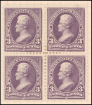 3c purple Jackson block of four