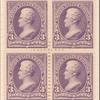 3c purple Jackson block of four