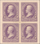 3c purple Jackson block of four