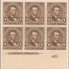 4c dark brown Lincoln block of six