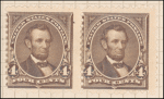4c dark brown Lincoln pair