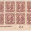 6c dull brown Garfield block of eight