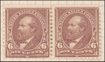6c dull brown Garfield pair