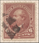 6c dull brown Garfield single