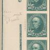 10c dark green Webster strip of three