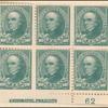 10c dark green Webster block of six