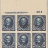 15c dark blue Clay block of six