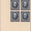 15c dark blue Clay block of four