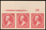2c carmine Washington strip of three