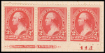 2c carmine Washington strip of three