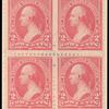 2c pink Washington block of four