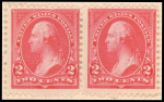 2c carmine Washington horizontal pair
