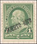 1c deep green Franklin single