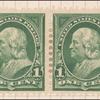 1c deep green Franklin pair