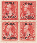 2c red Washington block of four