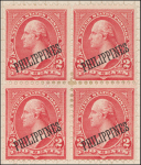 2c red Washington block of four