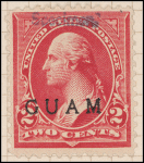 2c rose carmine Washington specimen single