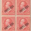 2c red Washington block of four