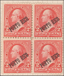 2c red Washington block of four