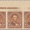 4c orange brown Lincoln strip of three