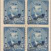 5c dark blue Grant block of four