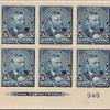 5c dark blue Grant block of six