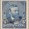 5c dark blue Grant specimen single