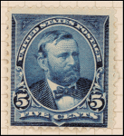 5c dark blue Grant single