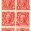 2c carmine Washington booklet pane of six