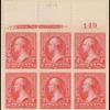 2c carmine Washington block of six