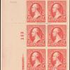 2c carmine Washington block of six