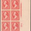 2c carmine Washington block of ten