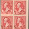 2c carmine Washington block of four