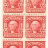 2c carmine rose Washington booklet pane of six