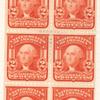 2c scarlet Washington booklet pane of six