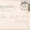 1c blue green Franklin coil single on post card