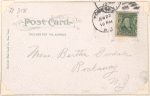 1c blue green Franklin coil single on post card