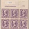 3c purple Jackson block of six