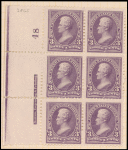 3c purple Jackson block of six