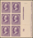 3c purple Jackson block of six