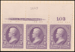 3c purple Jackson strip of three