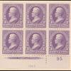 3c purple Jackson block of six
