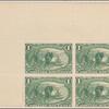 1c dark yellow green Jacques Marquette on the Mississippi block of four