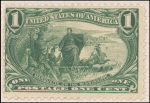 1c dark yellow green Jacques Marquette on the Mississippi single
