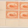 4c orange Indian Hunting Buffalo block of four