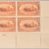 4c orange Indian Hunting Buffalo block of four
