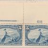 5c dull blue John Charles Fremont on the Rocky Mountains pair