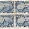 5c dull blue John Charles Fremont on the Rocky Mountains block of four